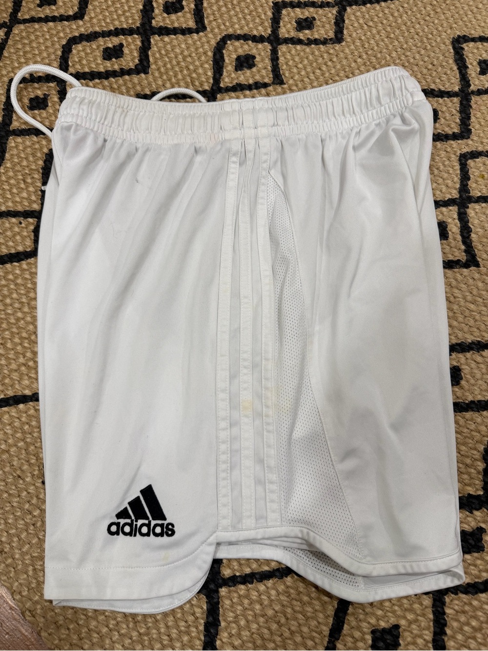 Adidas White Soccer Football Shorts Adult M Climalite - Picture 6 of 6